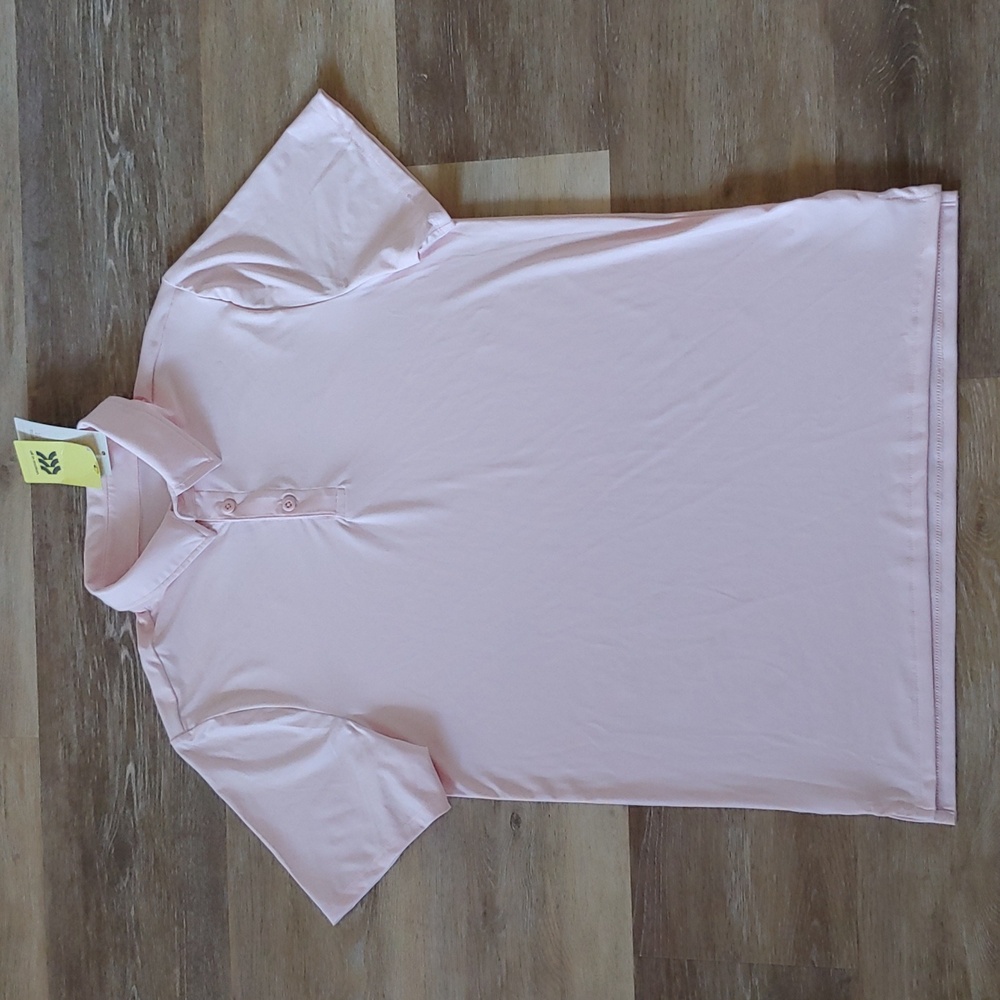NWT All in Motion Men's Pink Jersey Polo Shirt Size S